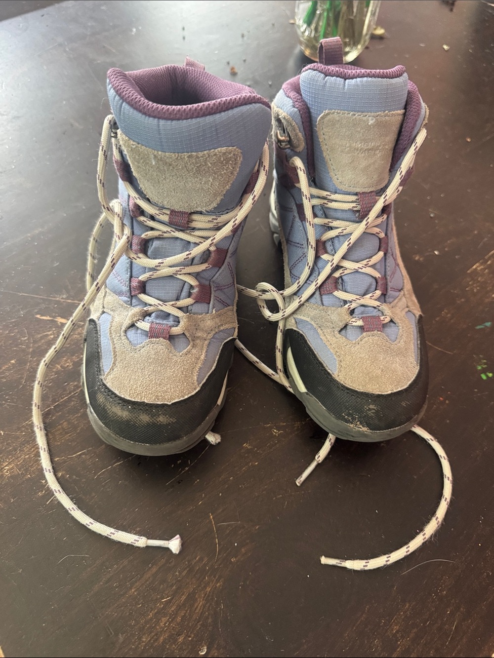 Kids Purple and Gray Hiking Boots Mountain Warehouse